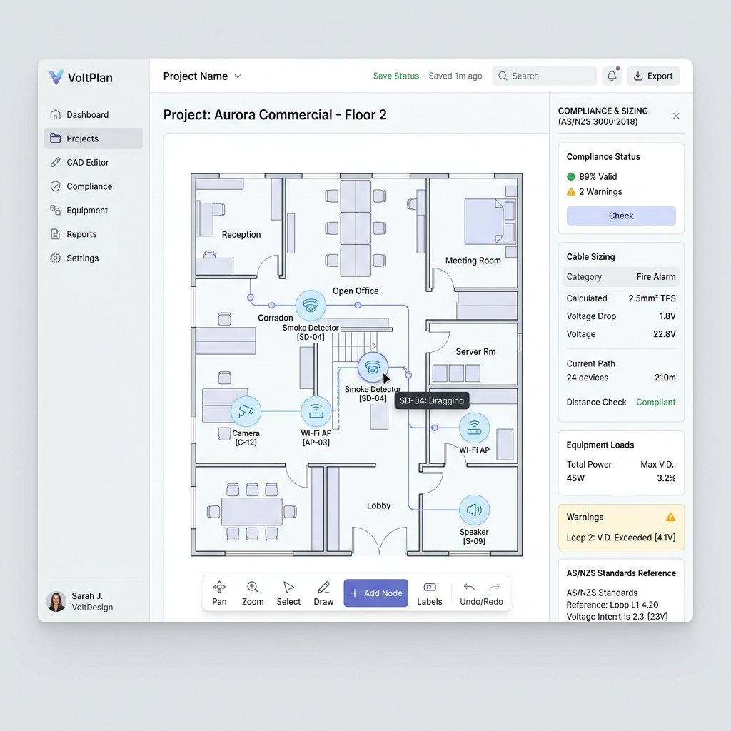ComplyCAD System Schematic Workspace Dashboard